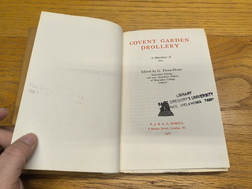 Covent Garden Drollery; A Miscellany of 1672 Hardcover - 1928 - Picture 5 of 8