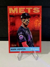 2025 Topps Archives Mark Vientos Red Foil SP 25/50 NY Mets