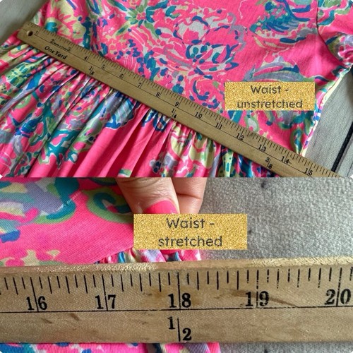 Lilly Pulitzer Girls XL 12-14 Cold Shoulder Linn Dress Tropical Pink Beach - Picture 6 of 9