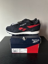 Brand New - Reebok Classic Leather Human Rights Now! Black Red, GY0707, Size 6M