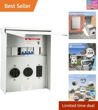 Weatherproof 20A, 30A, 50A Temporary Power Outlet Panel for RVs & Construction