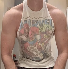 mens -   Sz S Workout  shirt Stringer - MUSCLE CUT - Gains