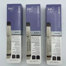Ion BRUNETTE Water Resistant Root Cover Touch Up  - Pack of 3