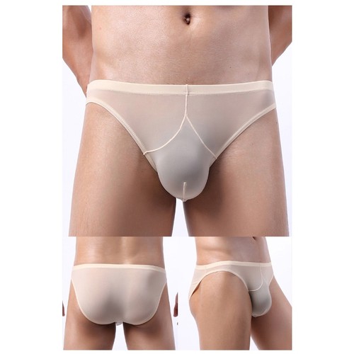 Herren Eis Seide Freizeit Slip Transparent Dreieck Slip Sexy Durchsichtig Unterwäsche - Bild 12 von 19