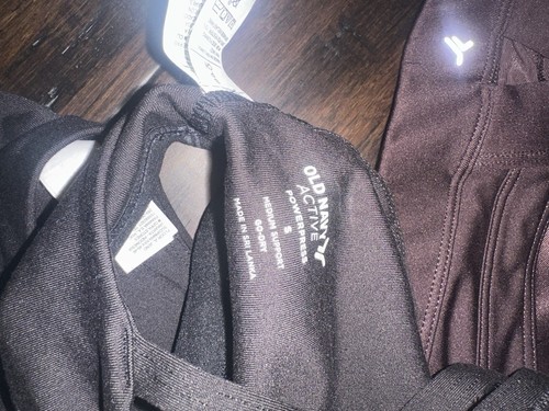 Lot of 4 Old navy SPORTS BRAS Lt Green, & 2 Black (NWOT) Sz Small Brown (XS) - Picture 10 of 14