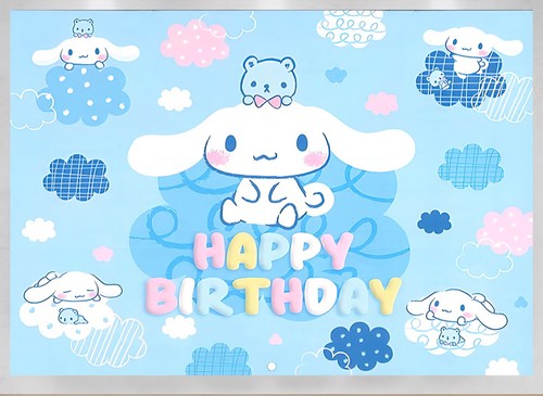 Cinnamoroll Feliz Cumpleaños Fiesta Decoración Telón de Fondo Banner 5x3 pies Hello Kitty Sanrio - Imagen 1 de 2
