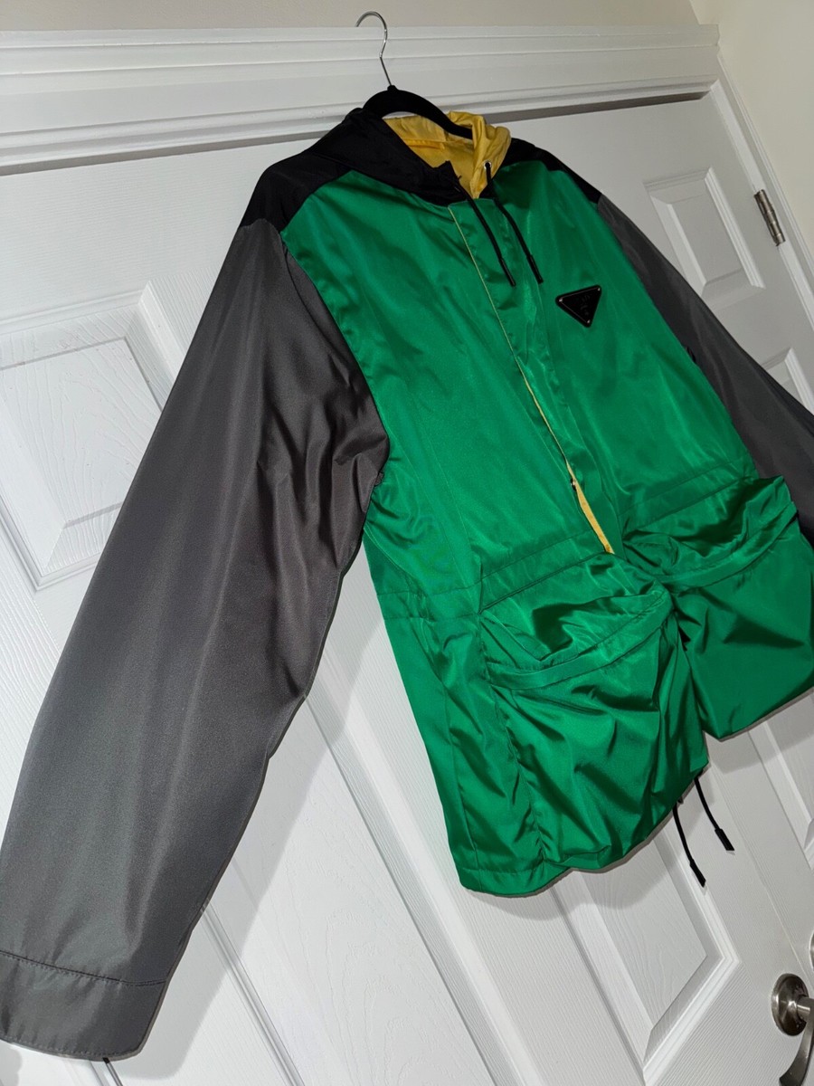 Prada SS20 Aoyama Exclusive Colorblock Green Oversized Nylon