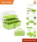 Elegant Green 12in Storage Organizer with Adjustable Compartments - Durable PP