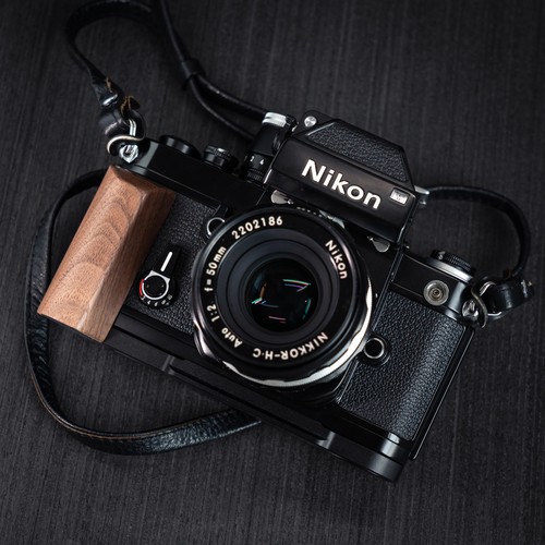 Wood L Hand Grip Handle For Nikon F2 F2A F2AS Camera w/Aluminum Alloy Baseplate - Picture 22 of 28