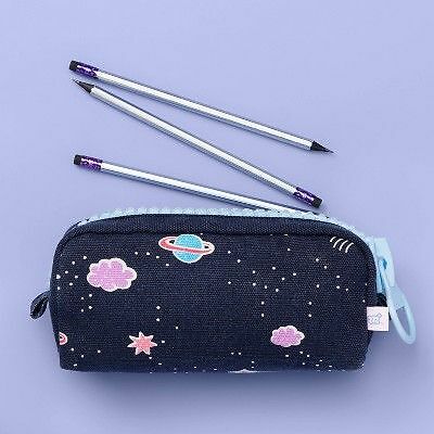 Lime /& Lane Space Galaxy Dabbing Spaceman Pencil Case Pen Pouch Organizer with Astronaut and Star Design