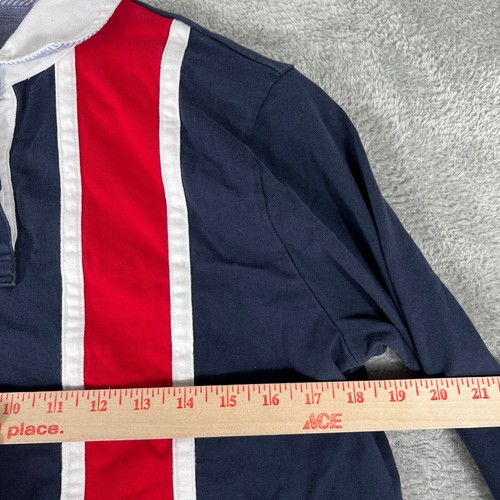 Tommy Hilfiger Rugby Shirt Womens Small Petite Preppy Tennis Y2K Striped - Picture 5 of 7