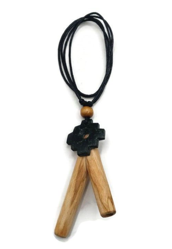Peruvian Kuripe Handmade in Palo Santo with Inca Chakana - Spiritual Connection - Picture 4 of 5