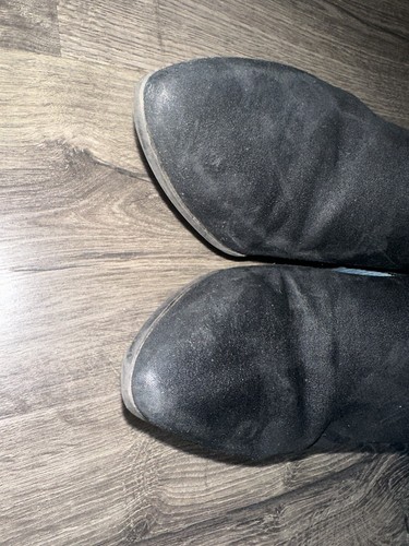 Target Booties Ankle Boots Women's Shoe Size 8 Black Faux Suede Zip Up - Picture 5 of 6