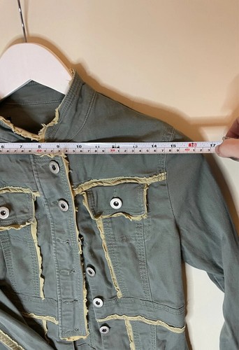 Vintage Jane Norman Utility Style Jacket Duck Egg Blue Military Jacket Size 10 - Picture 4 of 8