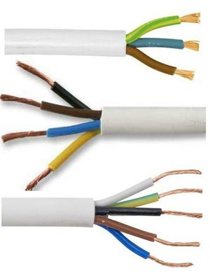 0.75MM 1.0MM 1.5MM 3 CORE HEAT RESISTANT FLEX 3093Y WHITE ROUND VARIOUS LENGTHS