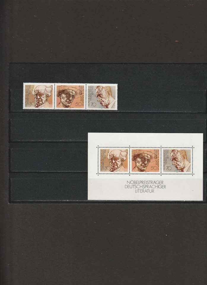 BRD - Block 16 + Blockausschnitt Mi. Nr. 959-961  " Nobelpreis " Postfrisch  ACC - Bild 1 von 1