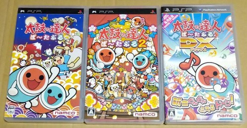 Taiko no Tatsujin Portable 1 & 2 & DX set Sony PlayStation Portable PSP - Picture 1 of 6