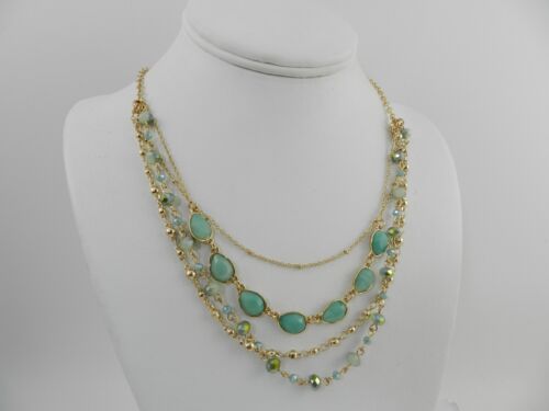 Style & Co Gold-Tone Color Stone & Bead Layered Strand Necklace, 17" + 3" extend