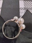 Genuine Natural Pearl Trio & Natural Red Rubies Ring SIZE 8  — photo 1