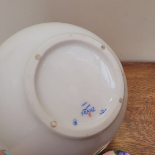 Franz Porcelain Morning Glory Biscuit Cookie Jar FZ00161 Boxed Rare - Picture 8 of 8