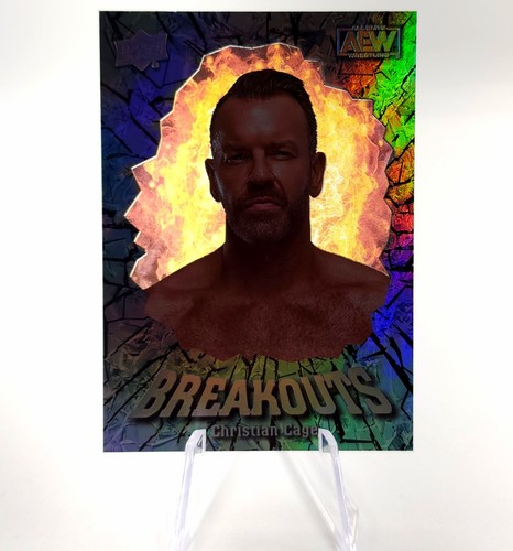 2022 Upper Deck AEW Christian Cage Breakouts Holo Transparente Acetato Inserto Lucha libre - Imagen 2 de 12