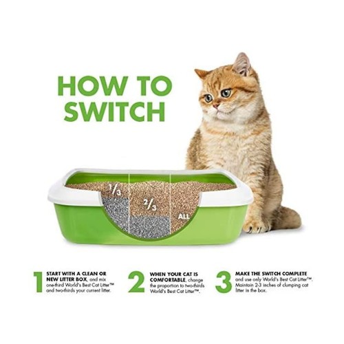 WORLD'S BEST CAT LITTER Multiple Cat Unscented, 32-Pounds 32 Pounds - Picture 5 of 6