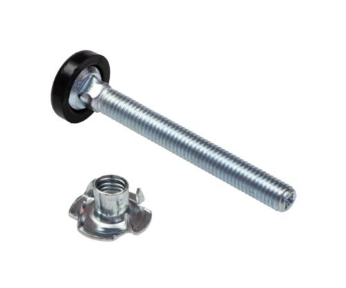 4x Verstellschraube M8 Regulierschraube mit Einschlagmutter Sockel-Versteller - Bild 18 von 22