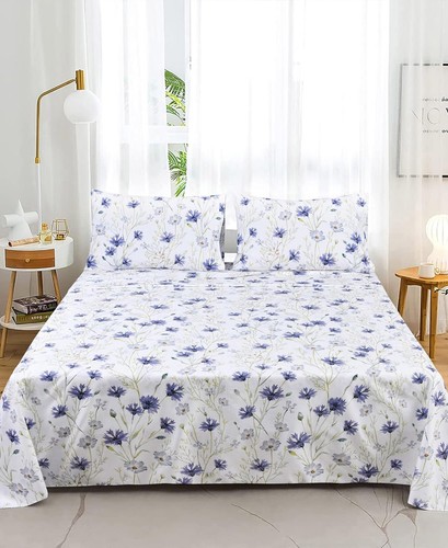 Cotton Sheet Set Full Queen King Size Fitted Flat Sheets 200 Thread Count Luxury - Picture 136 of 153