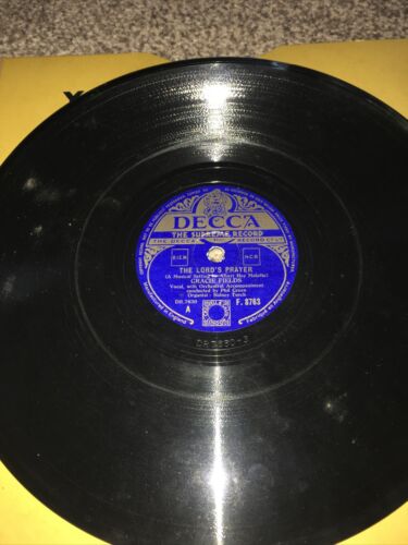 Gracie Fields 78 Vinyl The Lord’s Prayer & The Kerry Dance - Afbeelding 1 van 2