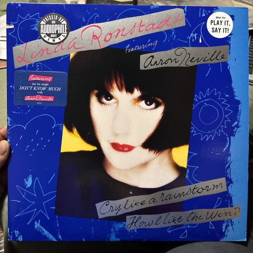 Linda Ronstadt Cry Like A Rainstorm LP / VG+ / Audiophile / Promo /Hype Sticker