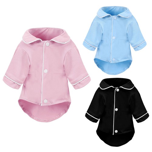 Pet Dog Soft Clothes Turn-down Collar Button Cats Shirt Dogs Clothes Apparels - Bild 1 von 7