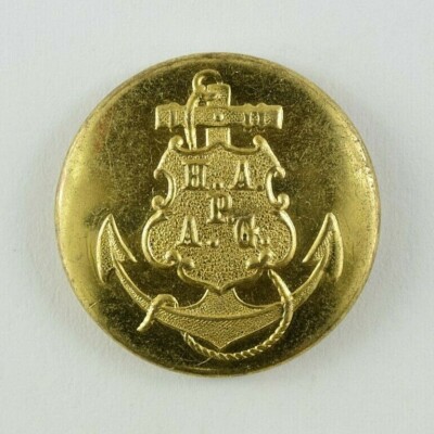 1890s Hamburg American Line Steamship Uniform Button Original E7CT