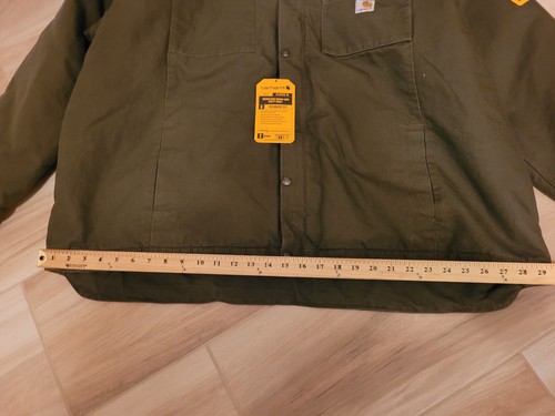 Giacca utility Carhartt Duck Sherpa foderata "Moss" vestibilità rilassata 0J3826-M 3XL nuova con etichette - Foto 8 di 12
