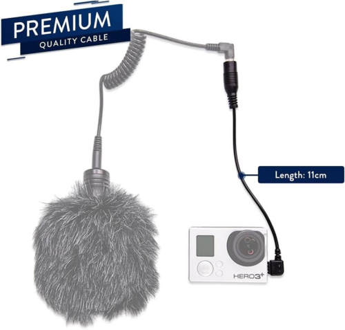 3.5mm Female to Male 5-Pin Mini USB Microphone Adapter, Audio Transfer black - Picture 3 of 4