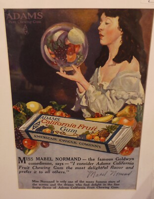 Original 1963 Vintage Food Werbung montiert Adams California Obst Kaugummi