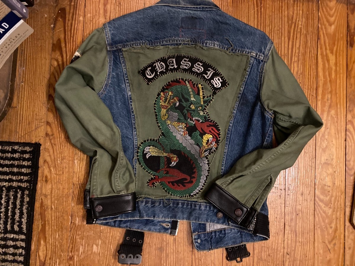 Vivienne Westwood-inspired biker jacket punk steampunk metal Vivienne Westwood-inspired biker jacket punk steampunk metal