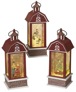 Christmas-Scene-Barn-Shaped-Spinning-Glitter-Water-Snow-Globe-Lanterns-Set