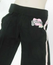 CAPEZIO GIRLS DANCE GLittered Crop Pants Heart FS2119Cp Black sz Medium