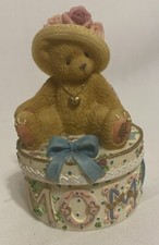 Enesco Pricilla Hillman Cherished Teddies 2001 Mothers Day Bear Trinket Box