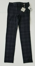 American Eagle Women's Black/Grey Checkered Pants Size 0