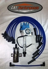 PONTIAC 350-389-400-455 small cap BLUE HEI DISTRIBUTOR, 45K COIL + HP 8MM WIRES