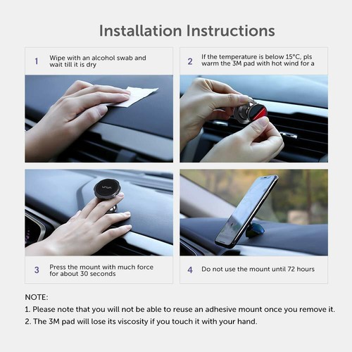 VAVA Phone Holder for Car Phone Mount Cell Phone Holder for Car SH028 - Zdjęcie 4 z 8