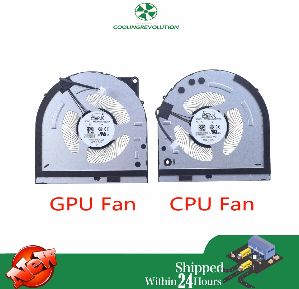 Laptop CPU GPU Cooling Fan for Lenovo LOQ 15AHP9 15IAX91 15IAX9 15IRX9 - Image 2 of 3