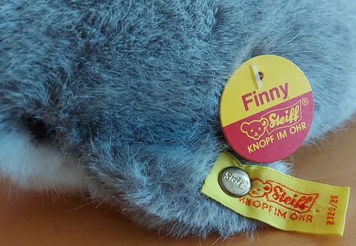 Steiff Delfin 'Finny'  2320/25 - nicht gespielt - 1980er Jahre - 1a Sammlerstück - Bild 3 von 7
