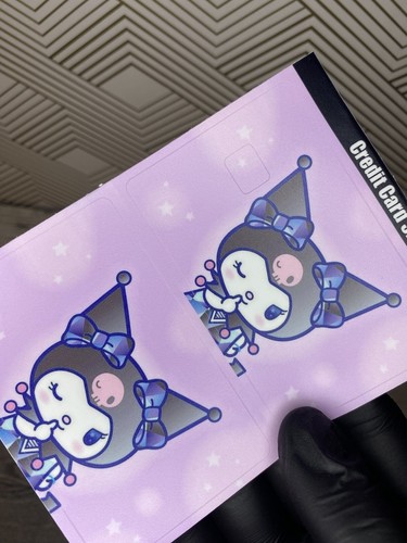 Sanrio Hello Kitty Kuromi Credit Card Smart Sticker Skin Precut Small Chip Debit - Picture 4 of 4