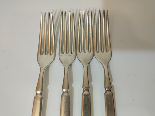 Lakeside Montgomery Ward Versilbertes Besteck Shell 1906 Menge 4 Tafelgabeln - Bild 5 von 11