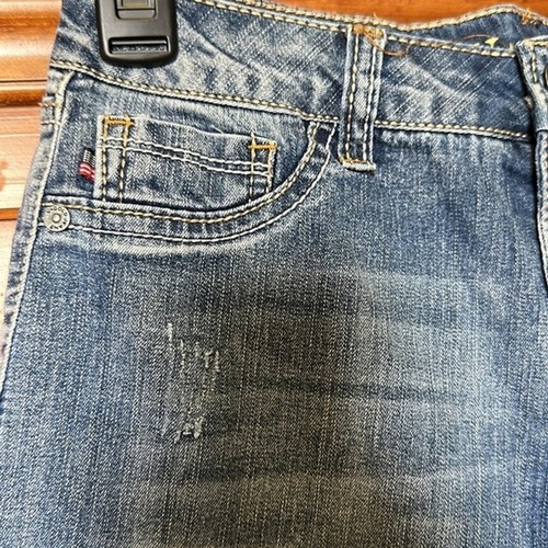 V*Gold embroidered denim jeans girls size 14 raw hem - Picture 2 of 11