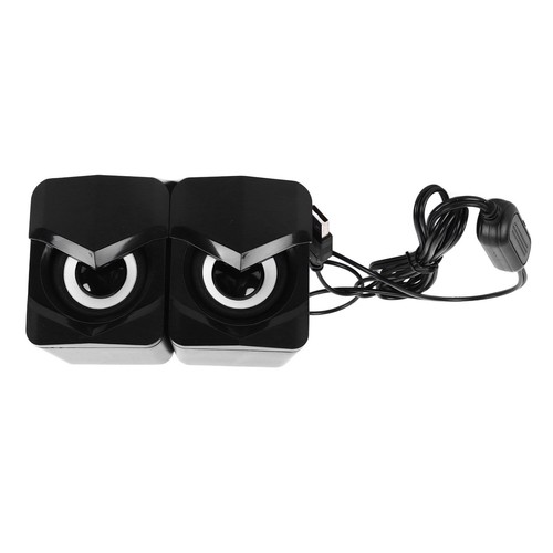 2x Computer Speakers Portable Wired Desktop Laptop Speakers Subwoofer For Home - Afbeelding 22 van 24