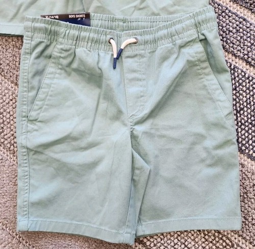 Lot Of 2 Gap Kids Boys Pull On Elastic Waist w/ Pockets Twill XL (14/16) Green - Picture 3 of 4
