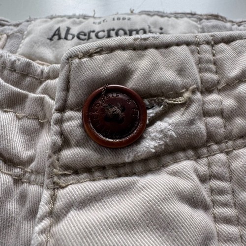 ABERCROMBIE & FITCH Cargo Shorts Mens 34 Distressed 10" Inseam Y2K Button Fly - Picture 8 of 20